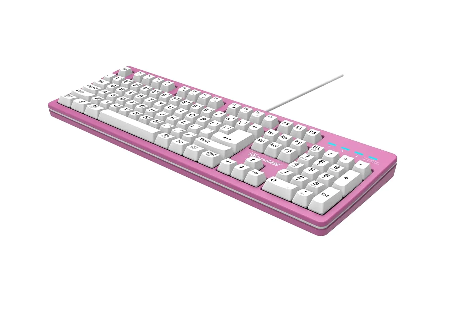 VitalASC USB Gaming Keyboard with Large Font ‎EKB216 White view 2